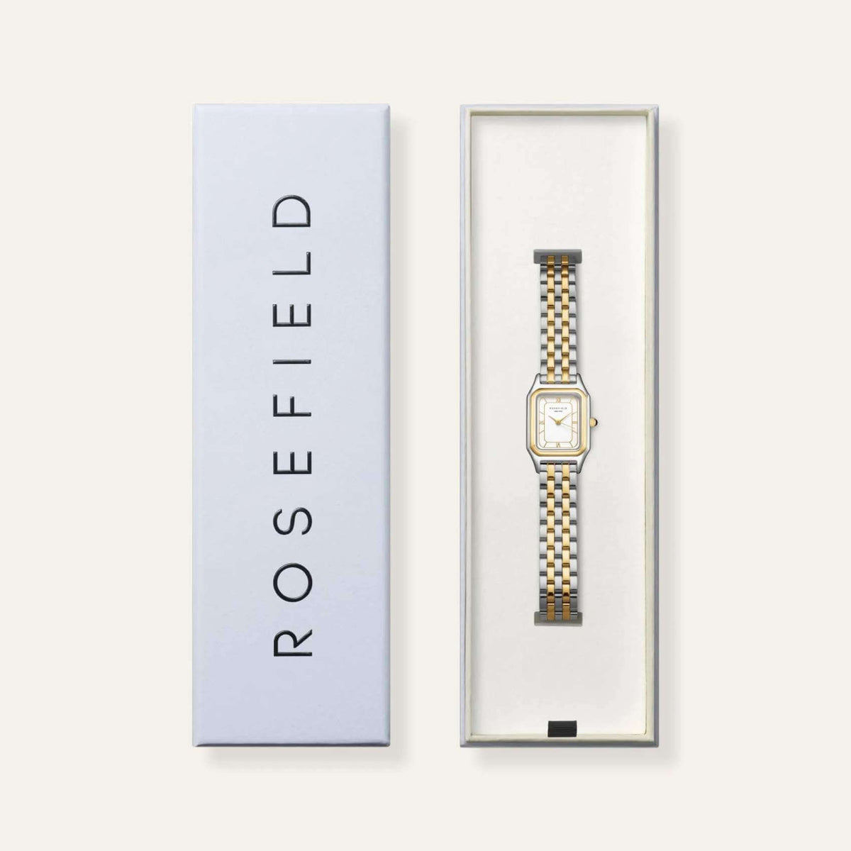 Συσκευασία από γυναικείο ρολόι Rosefield Ivy White Duotone OCWDSD-OC03.