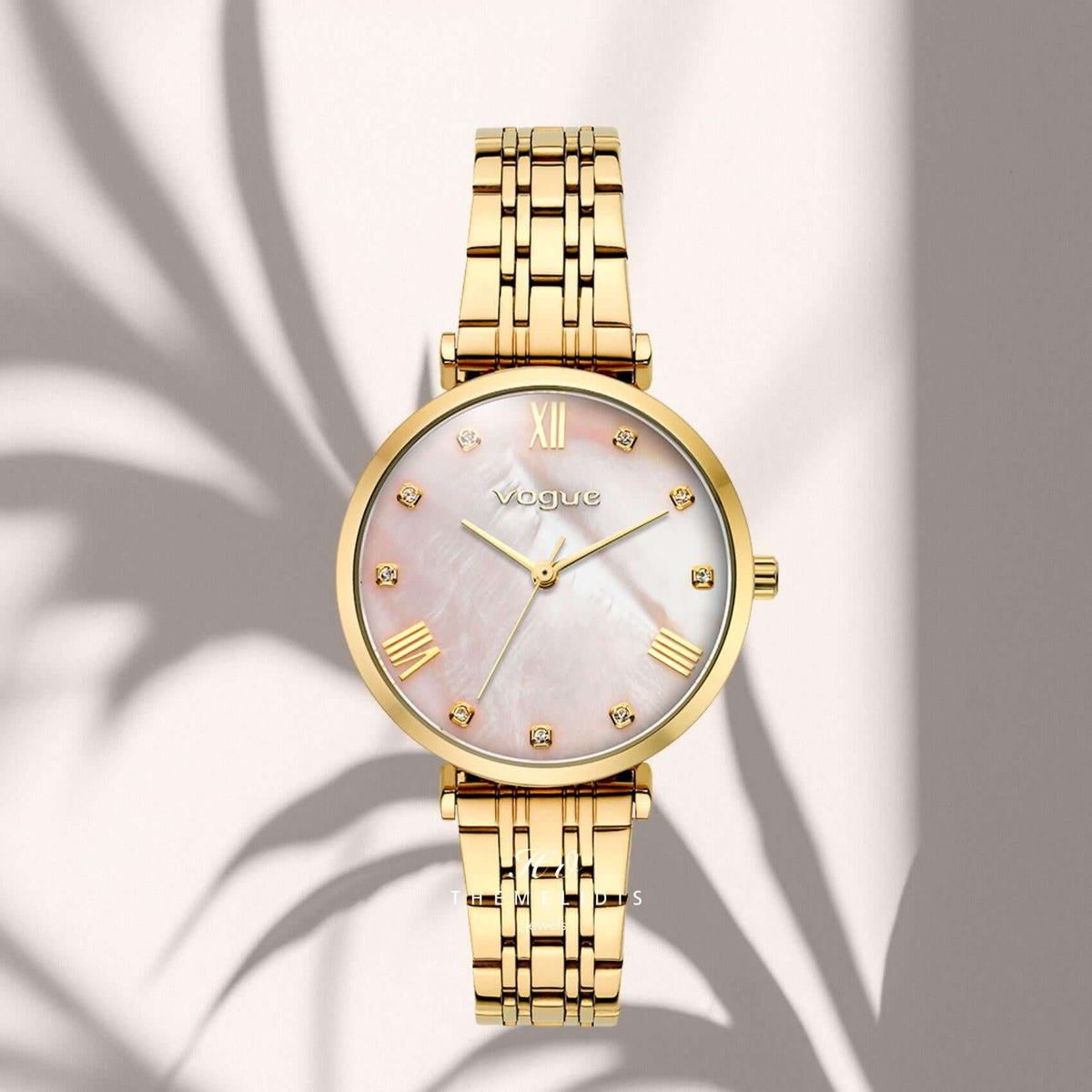 Ρολόι Vogue New Bliss 2020616343 Χρυσό Μπρασελέ Με Ροζ Φίλντισι Καντράν