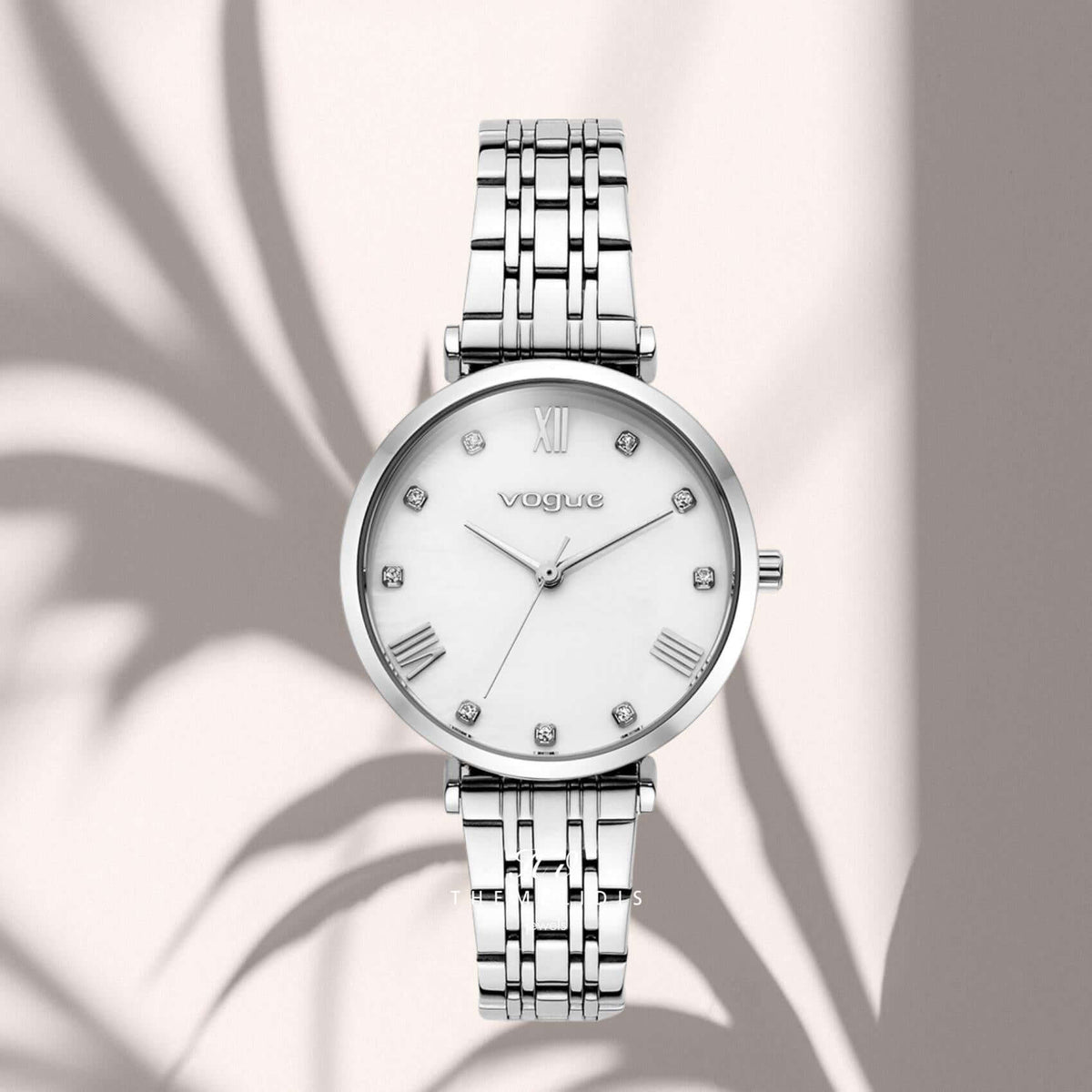 Ρολόι Vogue New Bliss 2020616381 με Ασημί Μπρασελέ & Λευκό Φίλντισι Καντράν
