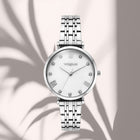 Ρολόι Vogue New Bliss 2020616381 με Ασημί Μπρασελέ & Λευκό Φίλντισι Καντράν