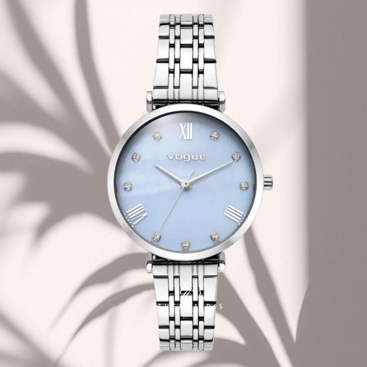 Ρολόι Vogue New Bliss 2020616384 με Ασημί Μπρασελέ & Γαλάζιο Φίλντισι Καντράν