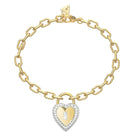 Γυναικείο Βραχιόλι Guess Love Bites JUBB06061JWYGRHL Χρυσό με Καρδιά