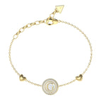 Βραχιόλι Guess Talisman JUBB06202JWYGL Χρυσό με Καρδιές