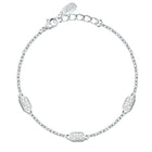 Βραχιόλι Karl Lagerfeld Crystals KLAYC65 Ασημί με Λευκές Πέτρες