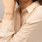 Γυναικείο Βραχιόλι Lacoste Deva 2040606 Χρυσό με Πολύχρωμα Ζιργκόν