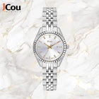 Ρολόι JCOU Queen's Petit II JU19066-1 Με Ασημί Μπρασελέ & Ασημί Καντράν