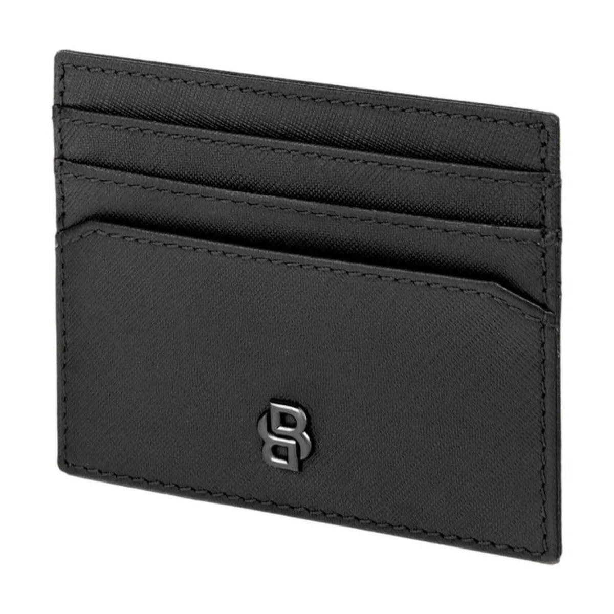 Καρτοθήκη Hugo Boss Double B Saffiano HLC526A σε Μαύρο Χρώμα