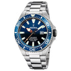 Καταδυτικό Ρολόι Festina F20663/1 Με Ασημί Μπρασελέ & Μπλε Καντράν