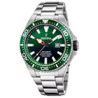 Καταδυτικό Ρολόι Festina F20663/2 Με Ασημί Μπρασελέ & Πράσινο Καντράν