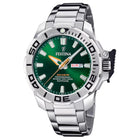 Καταδυτικό Ρολόι The Originals Festina F20665/2 Με Ασημί Μπρασελέ & Πράσινο Καντράν