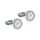 Ανδρικά Μανικετόκουμπα Maserati JM121ATK14 Ιconic Στρογγυλά Ασημί