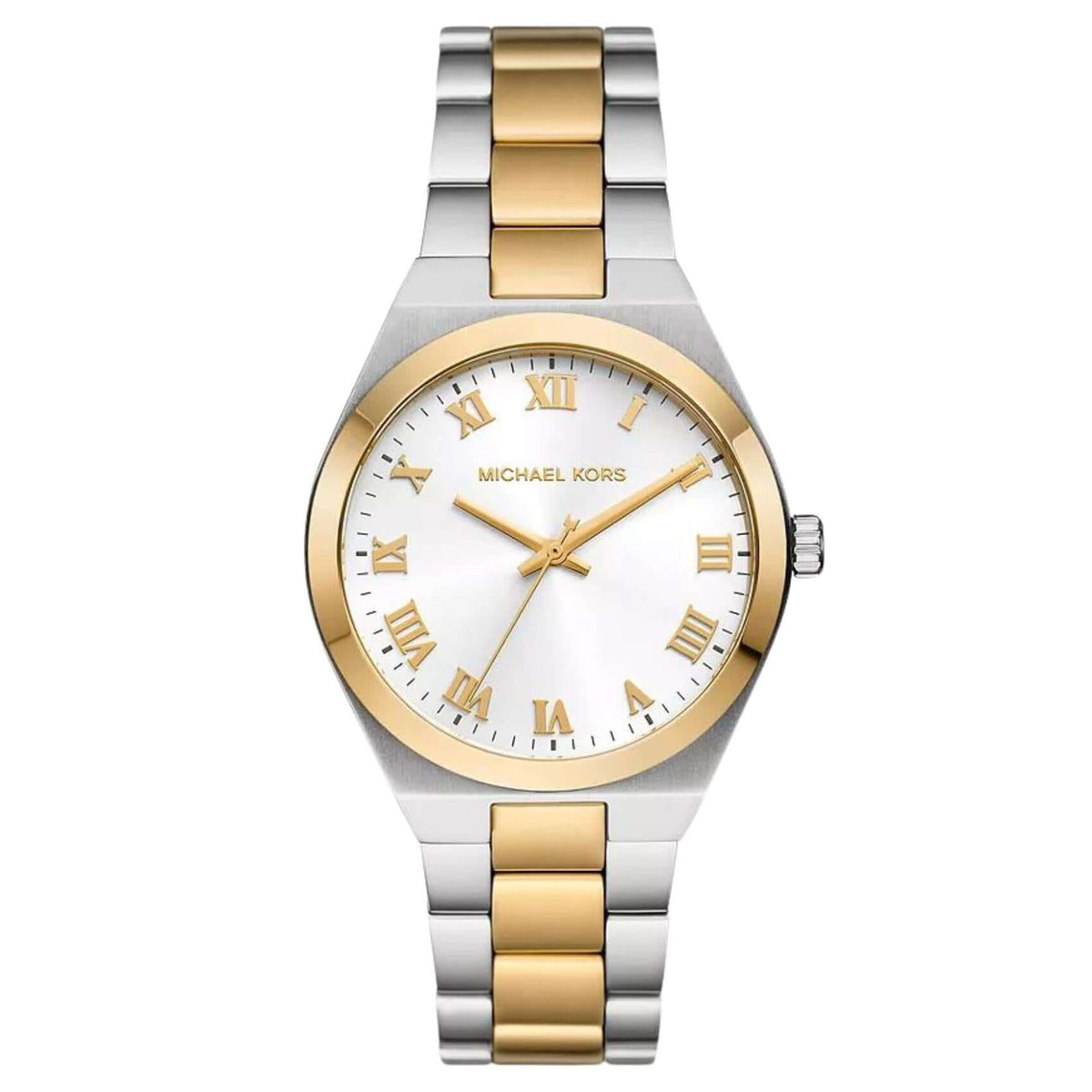 Γυναικείο ρολόι Michael Kors Lennox MK7464  με ασημί-χρυσό ατσάλινο μπρασελέ και άσπρο καντράν 37mm.