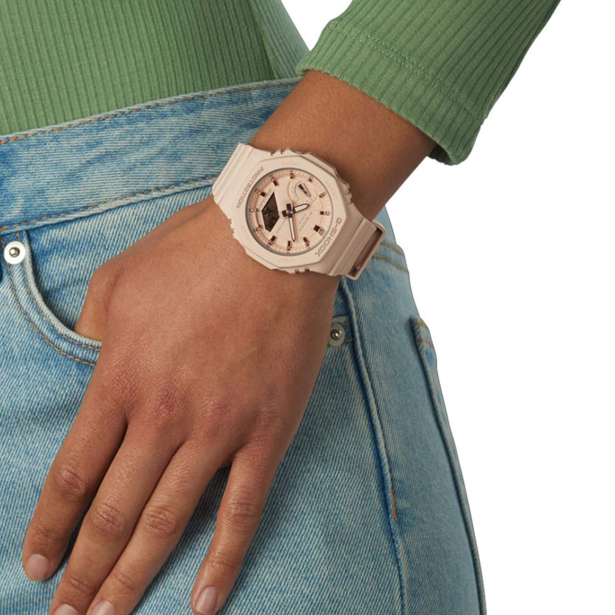Γυναικείο Ρολόι Casio G-Shock GMA-S2100-4AER Mε Σoμόν Λουράκι