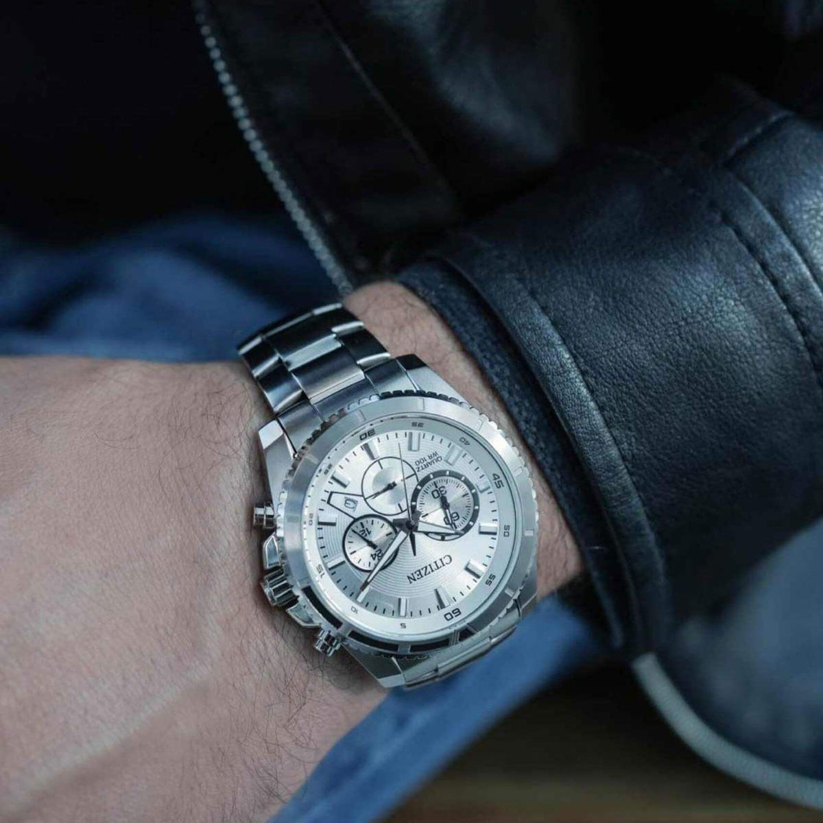 Ρολόι Citizen AN8200-50A Χρονογράφος Με Ασημί Μπρασελέ