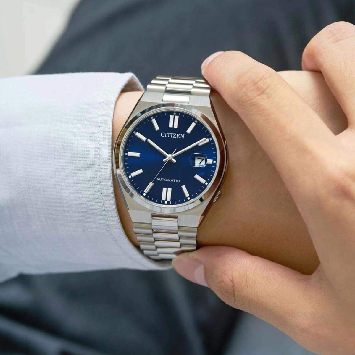 Αυτόματο Ρολόι Citizen NJ0150-81L Tsuyosa Με Ασημί Μπρασελέ & Μπλε Καντράν