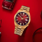 Αυτόματο Ρολόι Citizen NJ0153-82X Tsuyosa Με Χρυσό Μπρασελέ & Κόκκινο Καντράν