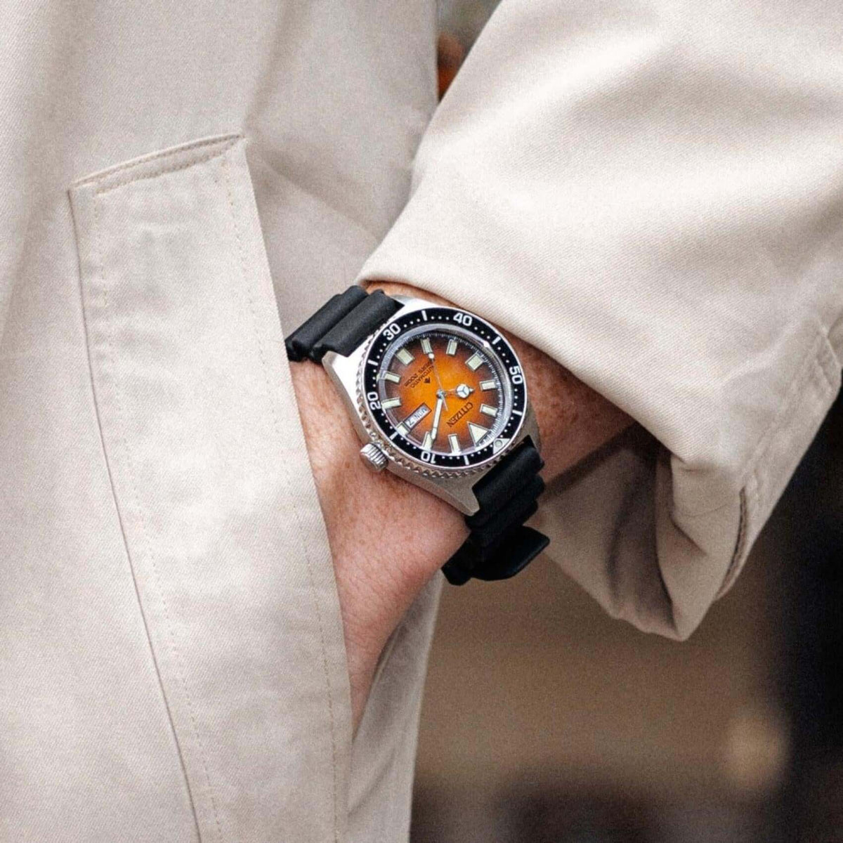 Καταδυτικό Ρολόι Citizen Promaster Divers NY0120-01ZE Με Μαύρο Καουτσούκ Λουράκι