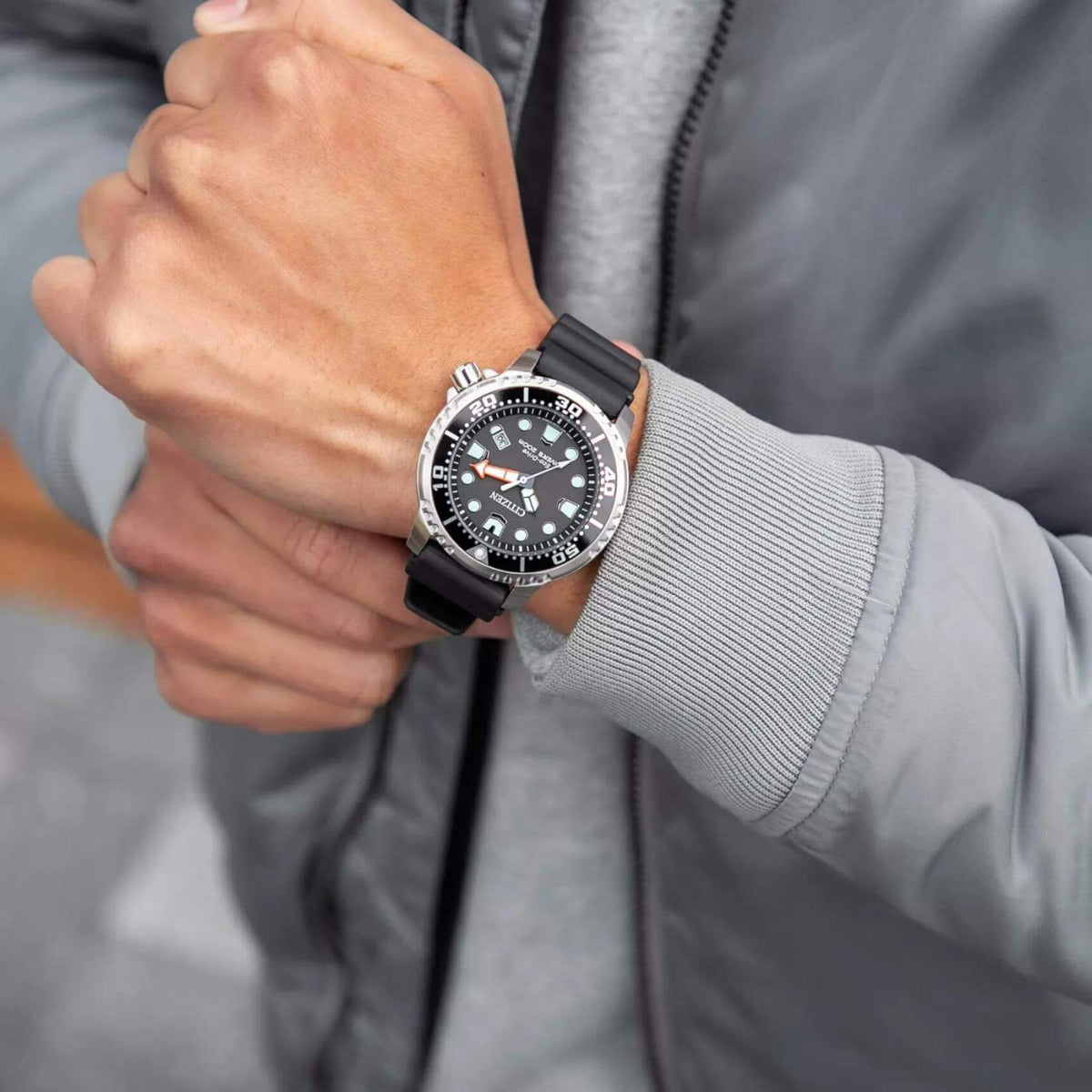 Καταδυτικό Ρολόι Citizen Promaster Eco-Drive Divers BN0150-10E Με Μαύρο Καουτσούκ