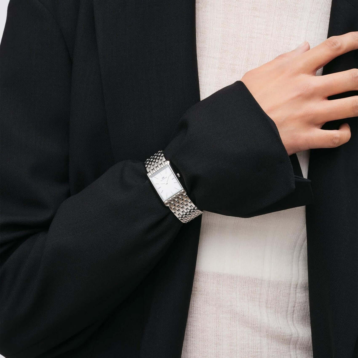 Ρολόι Daniel Wellington Bound 9-Link DW00100706 Με Ασημί Μπρασελέ