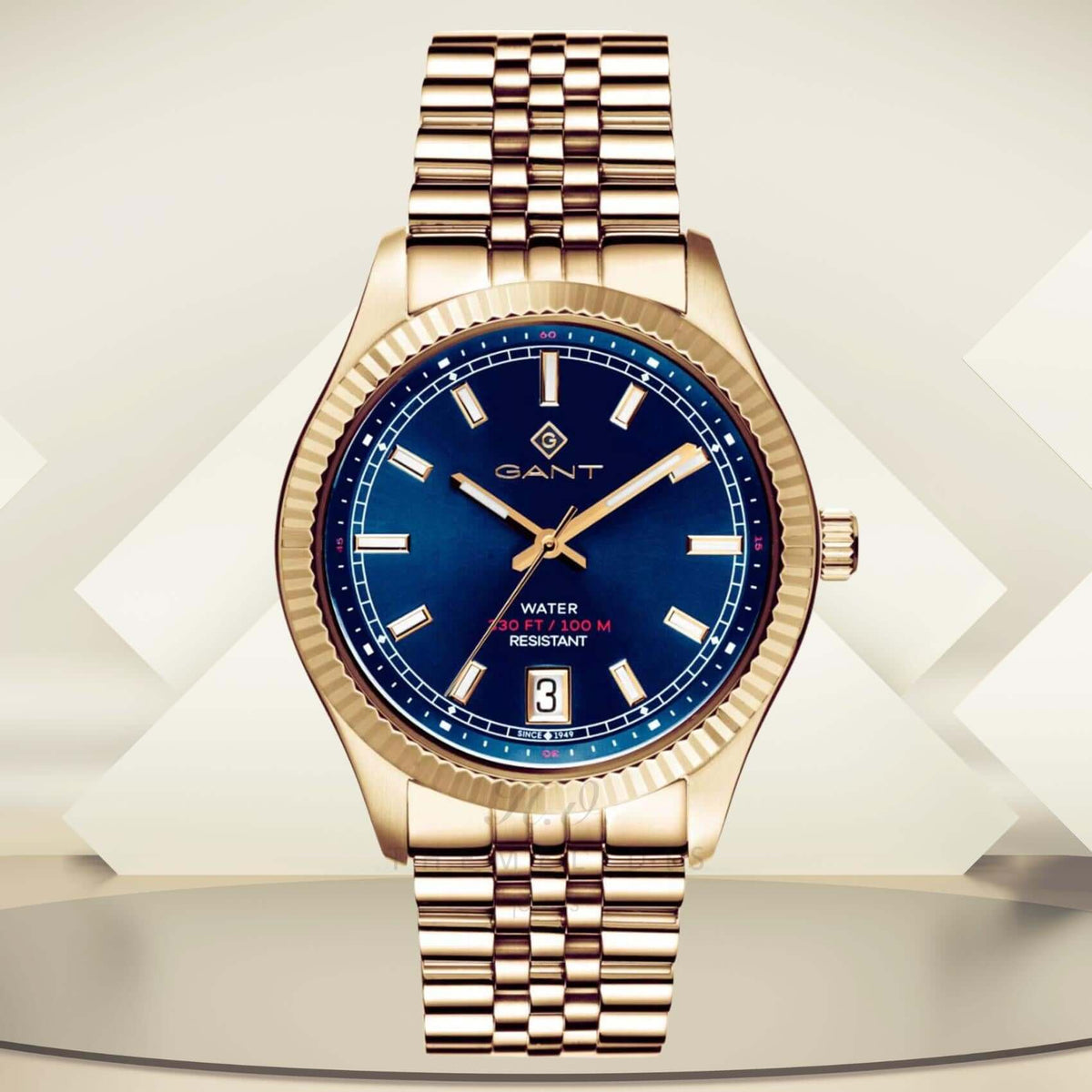 Ρολόι Gant Sussex 44 G166018 Με Χρυσό Μπρασελέ