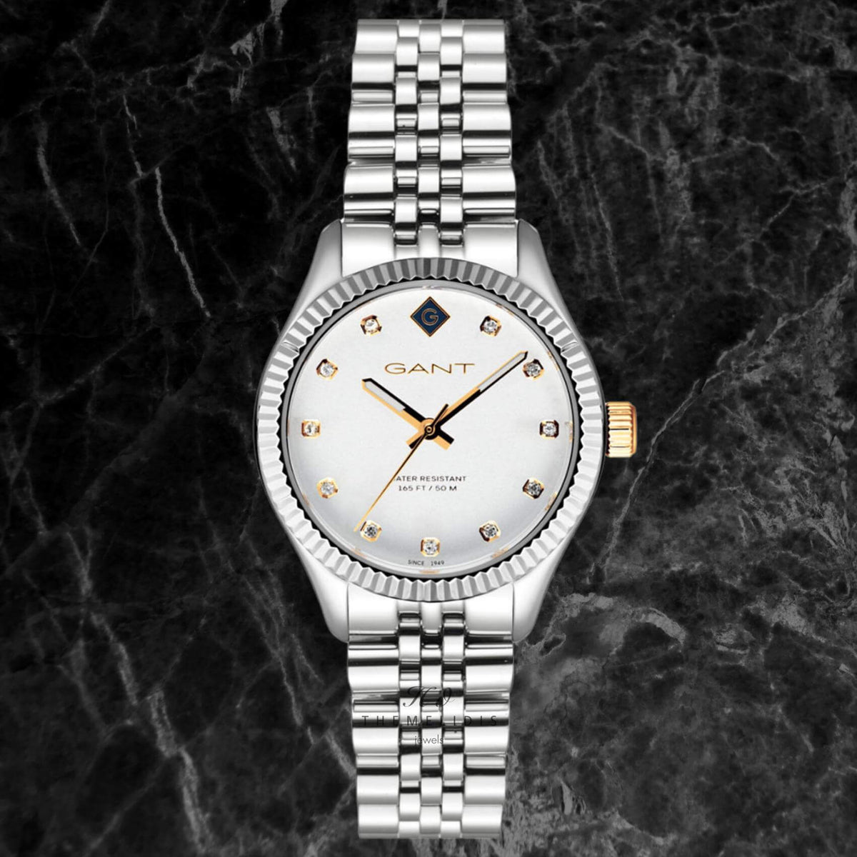 Γυναικείο Ρολόι Gant Sussex Stones G136024 Με Ασημένιο Μπρασελέ