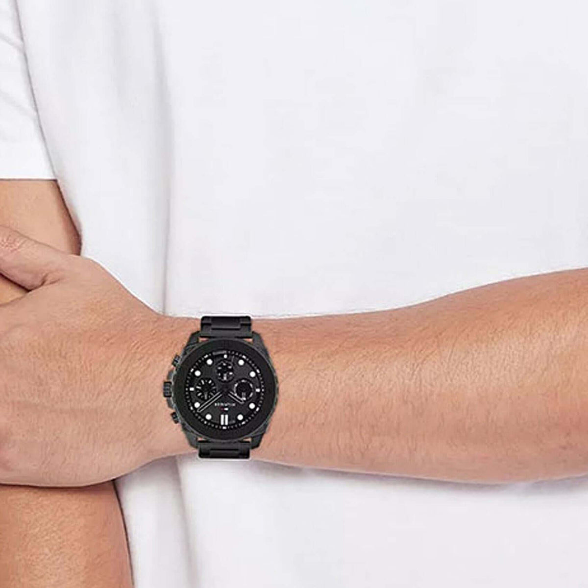 Ανδρικό ρολόι Tommy Hilfiger Morgan 1710690 Με Μαύρο Μπρασελέ