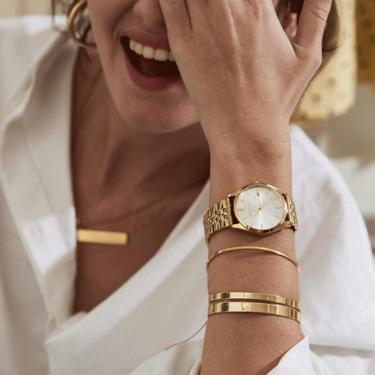 Ρολόι Rosefield Ace Gold ACSG-A03 Με Χρυσό Μπρασελέ