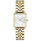 Τετράγωνο Ρολόι Rosefield Boxy XS Gold QMWSG-Q021 Με Χρυσό Μπρασελέ