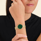 Ρολόι Rosefield Small Edit Emerald SEEGMG-SE72 Με Χρυσό Μπρασελέ & Πράσινο Καντράν