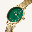 Ρολόι Rosefield Small Edit Emerald SEEGMG-SE72 Με Χρυσό Μπρασελέ & Πράσινο Καντράν