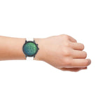 Ρολόι Smartwatch Oozoo Q00327 Με Άσπρο Καουτσούκ Λουράκι
