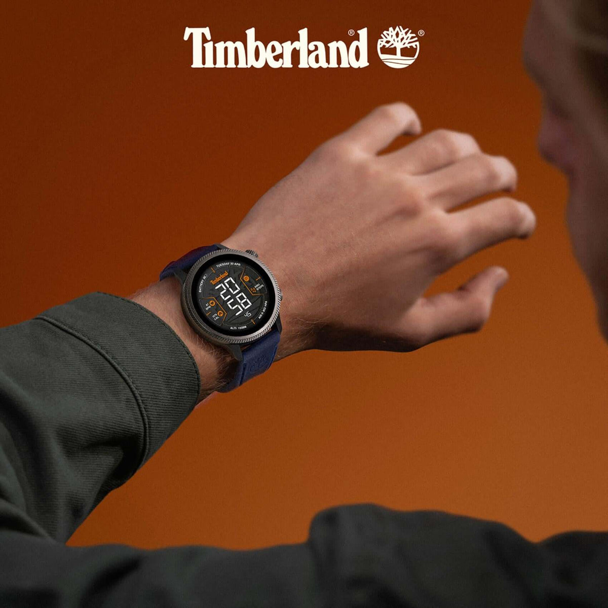Ρολόι Smartwatch Timberland Trail Force S1 TDIGB0064502 Με Μπλε Λουράκι Σιλικόνης