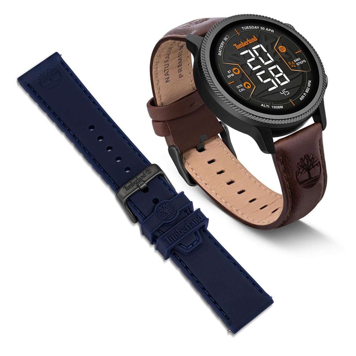 Ρολόι Smartwatch Timberland Trail Force S1 TDIGB0064502 Sετ με Καφέ Δερμάτινο Λουράκι