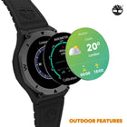 Ρολόι Smartwatch Timberland Trail Force S2 TDIGB0089801 Με Μαύρο Λουράκι Σιλικόνης