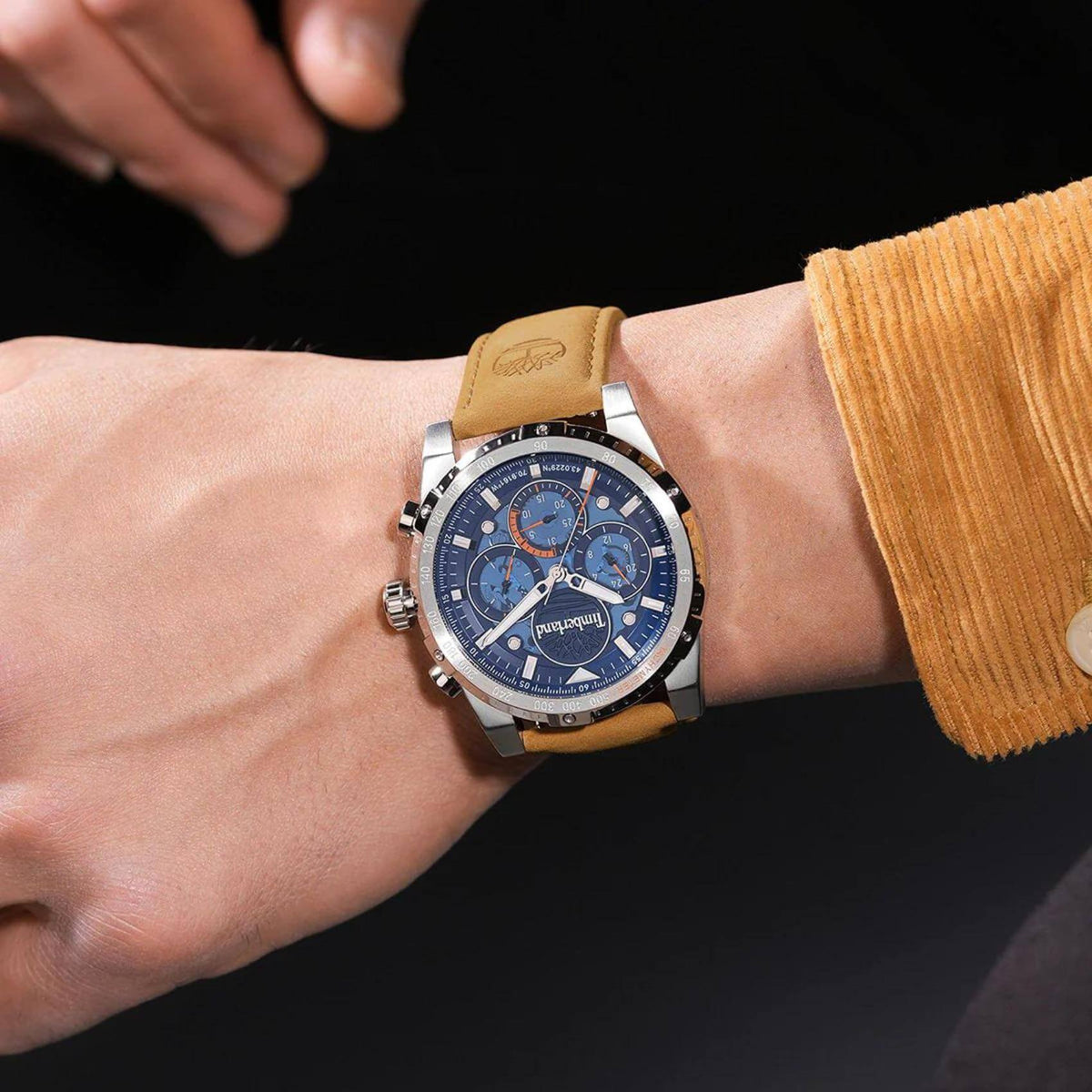 Ρολόι Timberland Sherbrook TDWGF0009404  Χρονογράφος Με Ταμπά Δερμάτινο Λουράκι