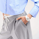 Ρολόι D1 Milano Essential Ceramic White 37 mm D1-CEBU02 Με Λευκό Κεραμικό Μπρασελέ