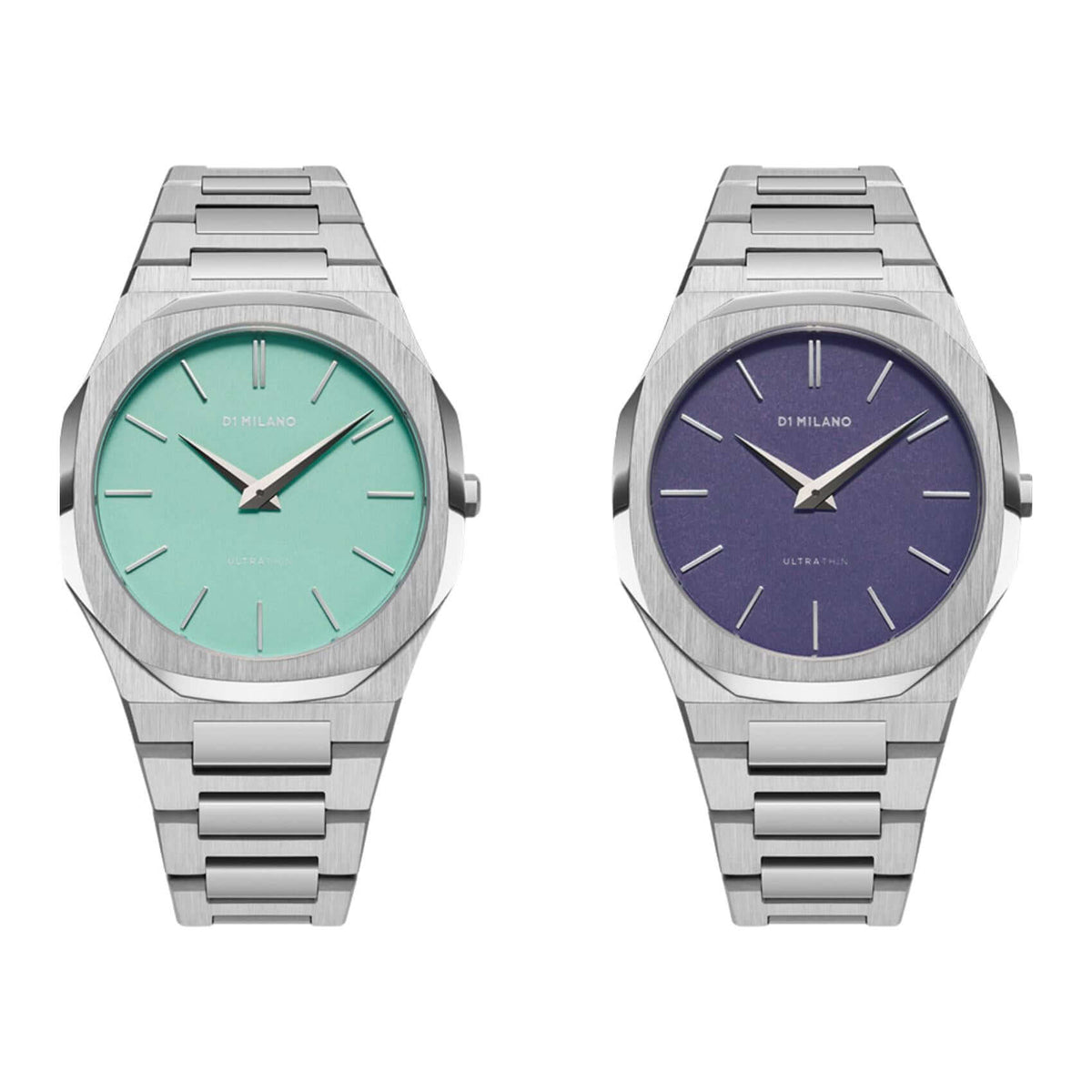 Ρολόι D1 Milano Ultra Thin Dual Tone 40 mm D1-UTBJ43 Με Ασημί Μπρασελέ