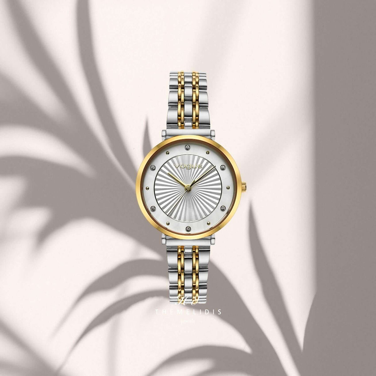 Ρολόι Vogue New Bliss 2020815362 με Δίχρωμο Μπρασελέ & Ασημί Καντράν