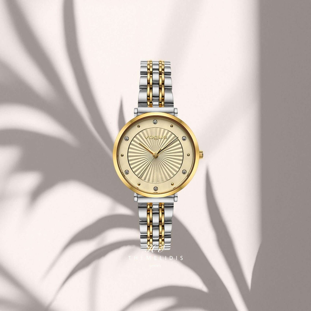 Ρολόι Vogue New Bliss 2020815363 με Δίχρωμο Μπρασελέ & Σαμπανί Καντράν