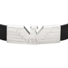 Ανδρικό Βραχιόλι Emporio Armani EGS3075040 Eagle Δερμάτινο Μαύρο