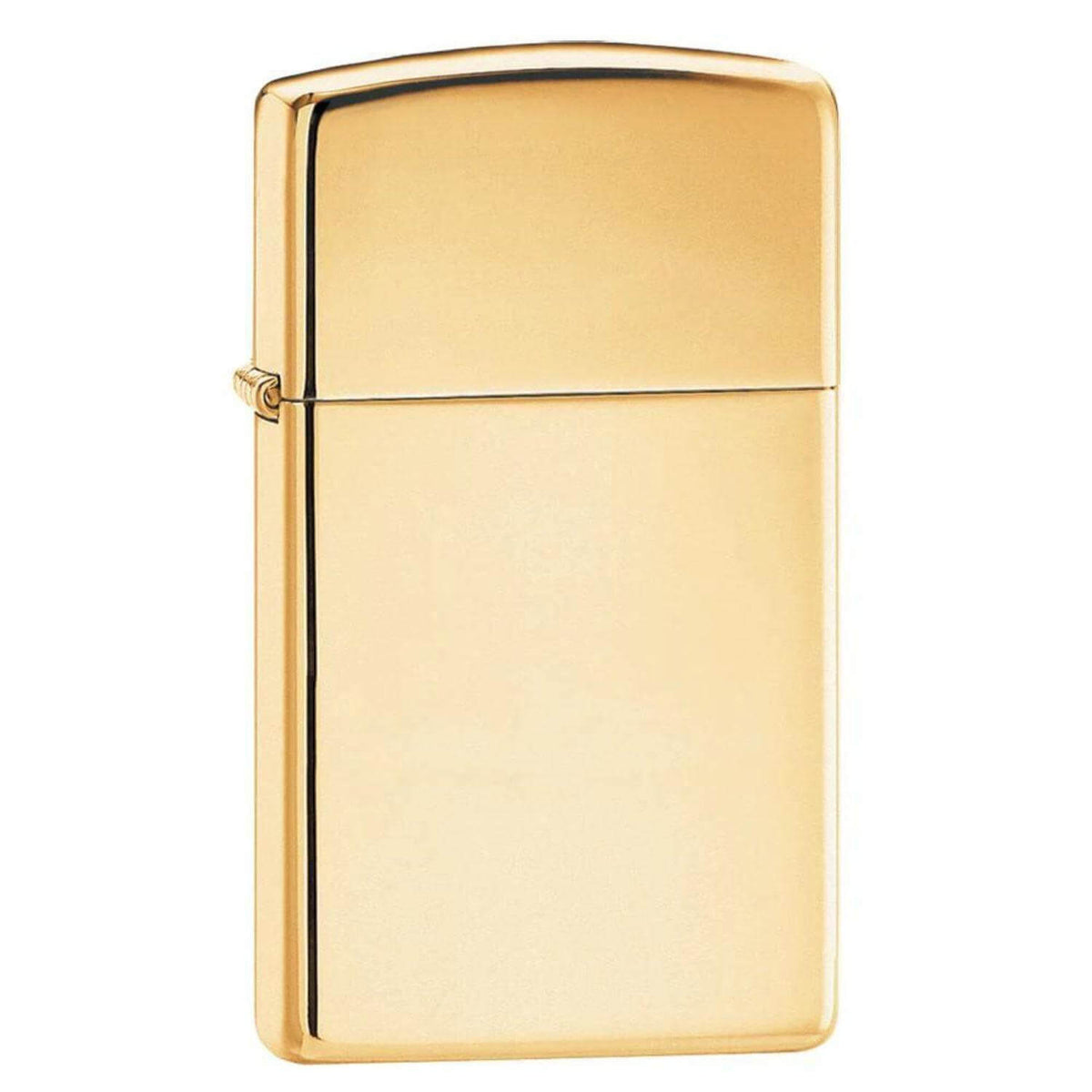 Αντιανεμικός αναπτήρας Zippo Slim Gold 1654b σε χρυσό χρώμα με γυαλιστερή όψη και δυνατότητα χαράγματος για ένα προσωποποιημένο δώρο.