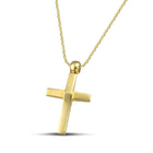 Βαπτιστικός Σταυρός για Αγόρι Χρυσός 14K Διπλής Όψεως CS001