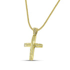 Βαπτιστικός Σταυρός για Κορίτσι MCS082 Χρυσός 14K Διπλής Όψεως με Ζιργκόν