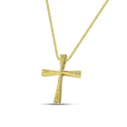 Βαπτιστικός Σταυρός για Κορίτσι MCS090 Χρυσός 14K Γεωμετρικός με Ζιργκόν