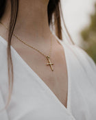 Βαπτιστικός Σταυρός για Κορίτσι CS009 Χρυσός 14K Κλασικός Λουστρέ