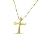 Βαπτιστικός Σταυρός για Κορίτσι MCS098 Χρυσός 14K με Μοντέρνο Μίνιμαλ Σχέδιο