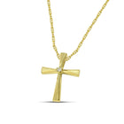 Βαπτιστικός Σταυρός για Κορίτσι MCS098 Χρυσός 14K με Μοντέρνο Μίνιμαλ Σχέδιο