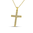 Βαπτιστικός Σταυρός για Κορίτσι Χρυσός 18K με Διαμάντια Pavé | DCS016