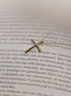 Βαπτιστικός Σταυρός για Κορίτσι MCS090 Χρυσός 14K Γεωμετρικός με Ζιργκόν